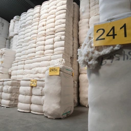 Cotton Stacked In Spinning Factory